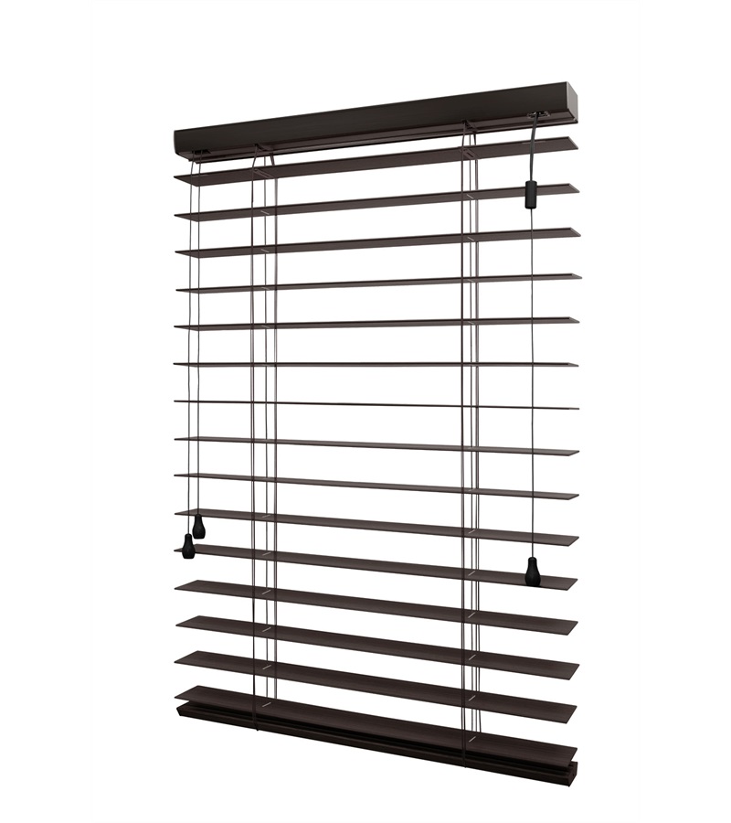 JALUZİ PERDE KOYU CEVİZ AHŞAP 50MM OFİS MODERN VE TÜM MEKANLAR İÇİN 402-50